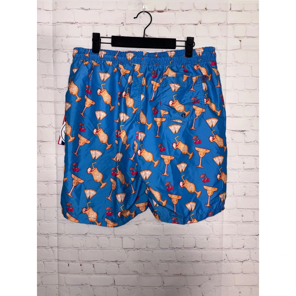 Mr. Swim Pina Colada Blue The Dale Swim Trunks Mens XL MR-201-67 NWT